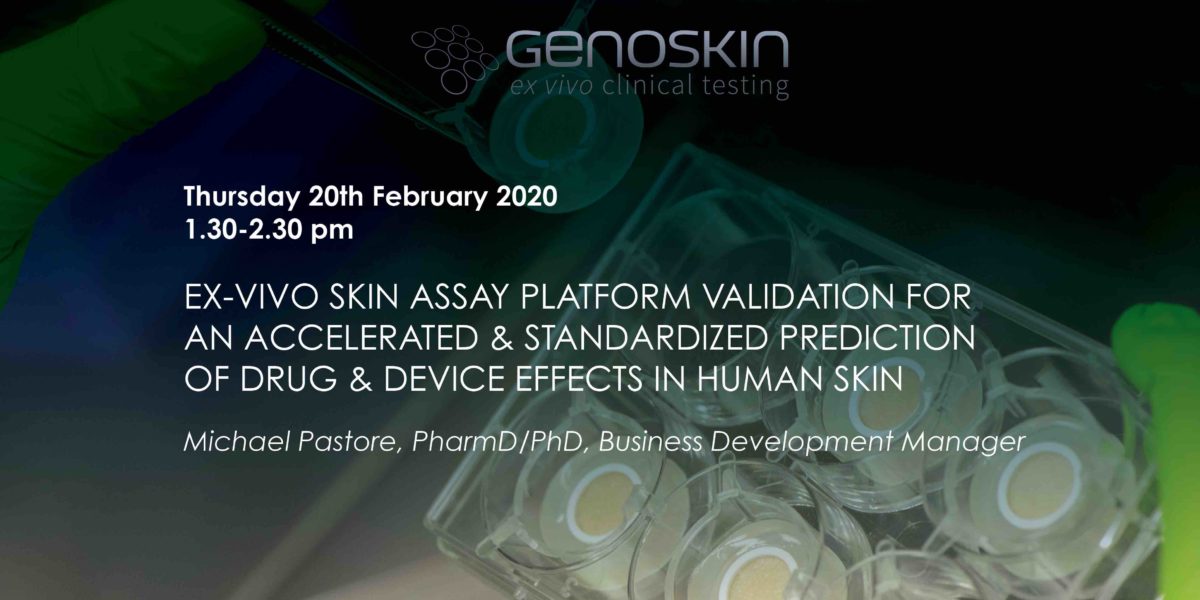 UK seminar: skin assay photo and title of the seminar