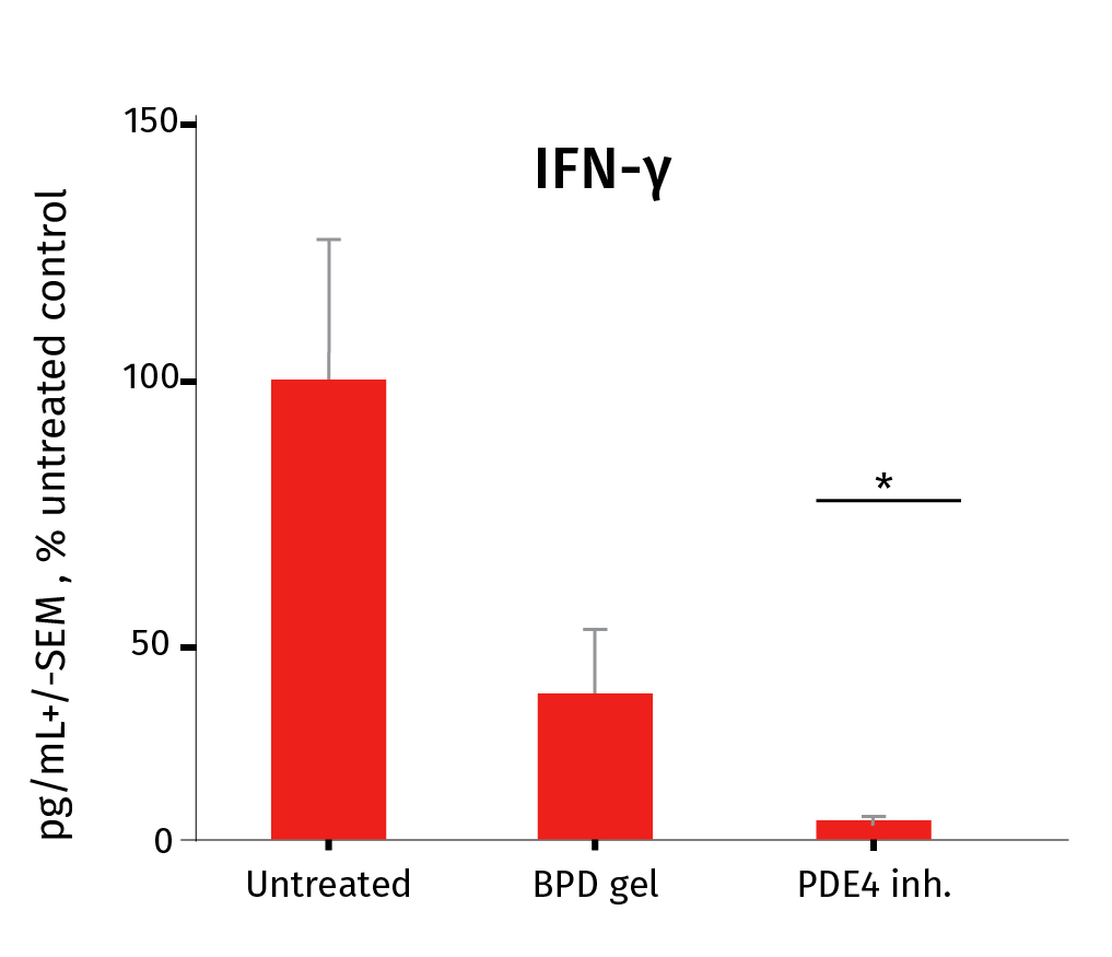 Psoriasis study topical administration INF-g BDP-PDE4-100